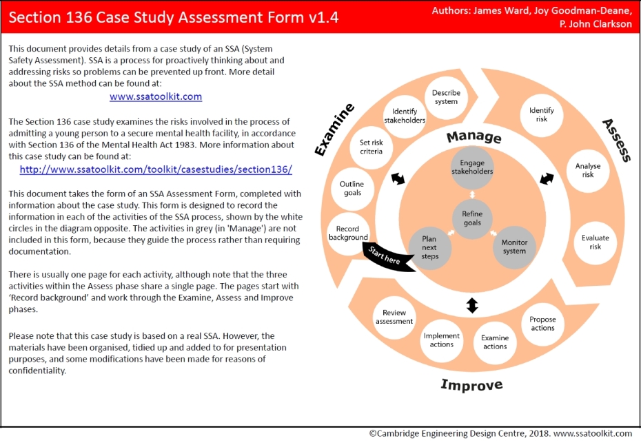 Small screenshot of the title page of the Section 136 Case Study download